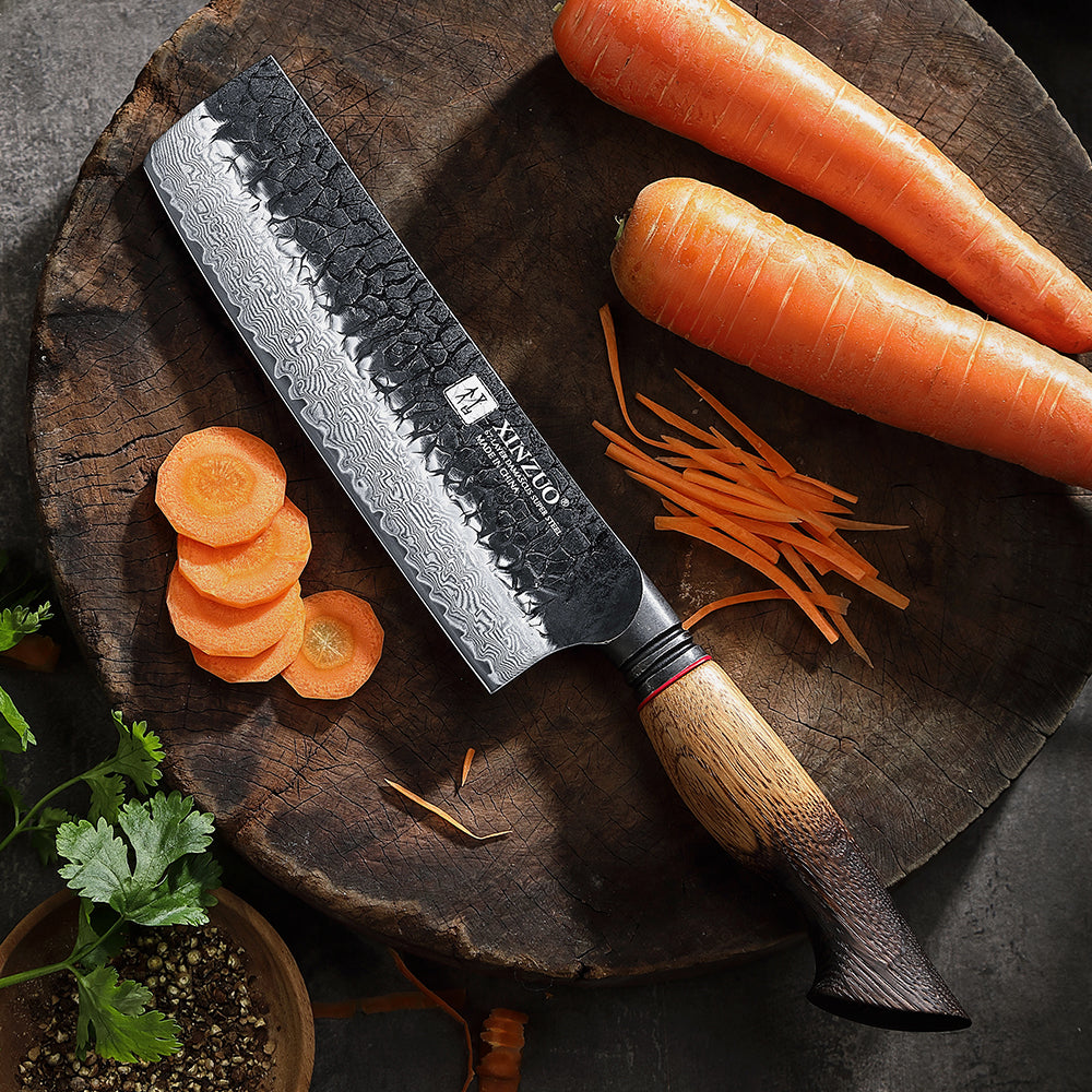 Cuchillo Nakiri 17 cm · Mo Damasco