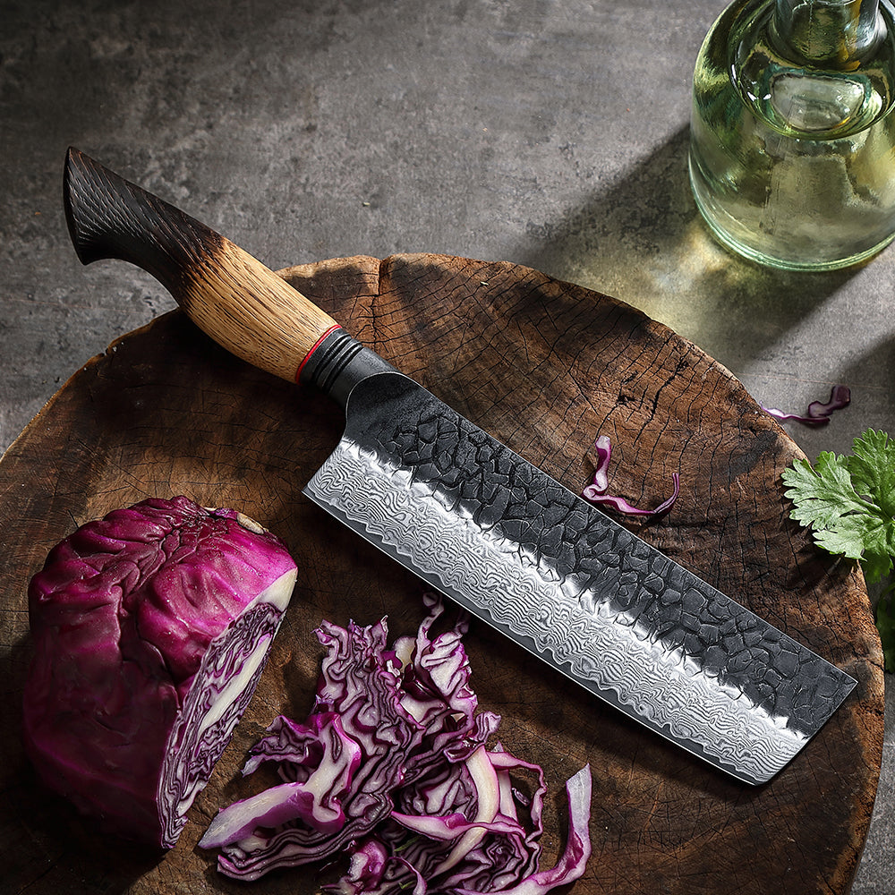 Cuchillo Nakiri 17 cm · Mo Damasco