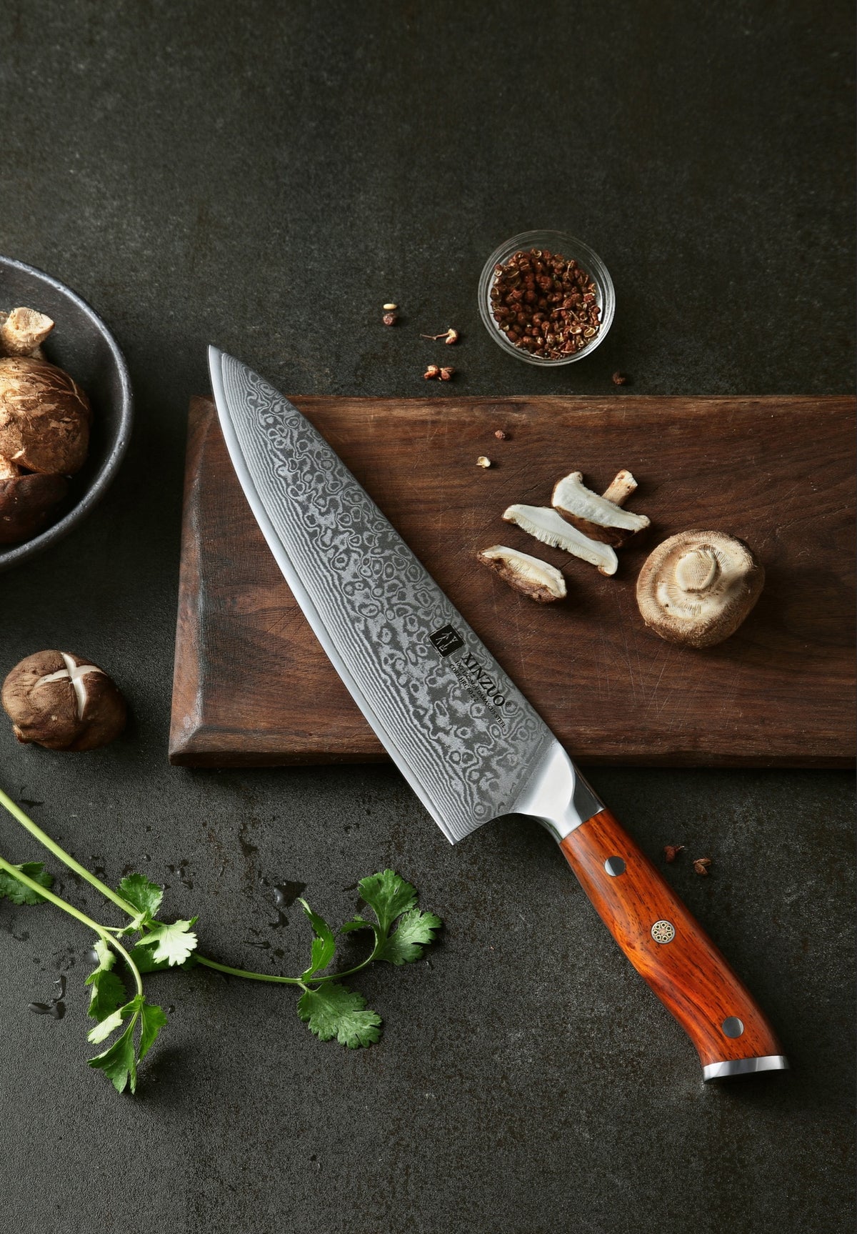 Cuchillo Chef 20 cm Yu Damasco