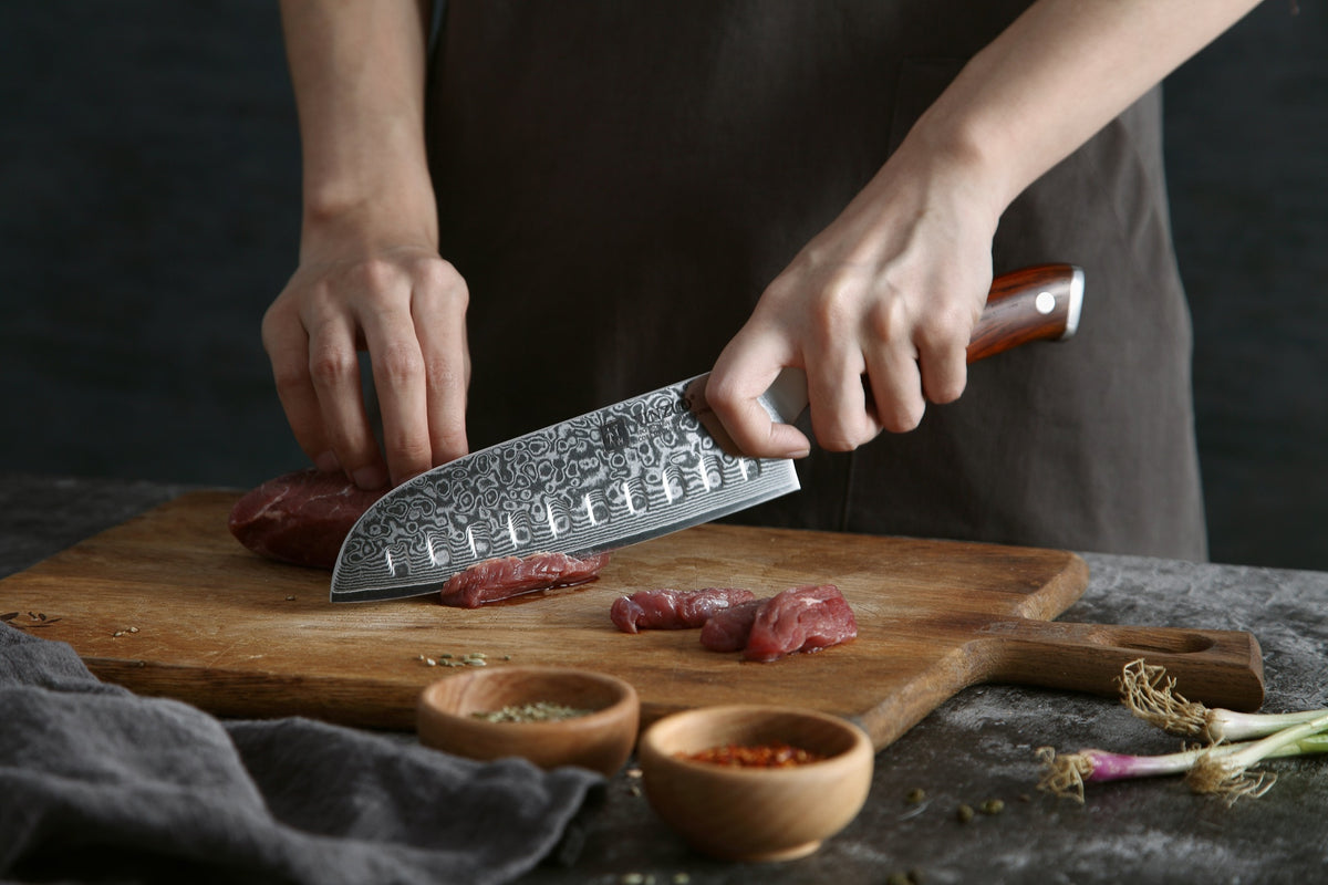 Cuchillo Santoku 18 cm · Yu Damasco