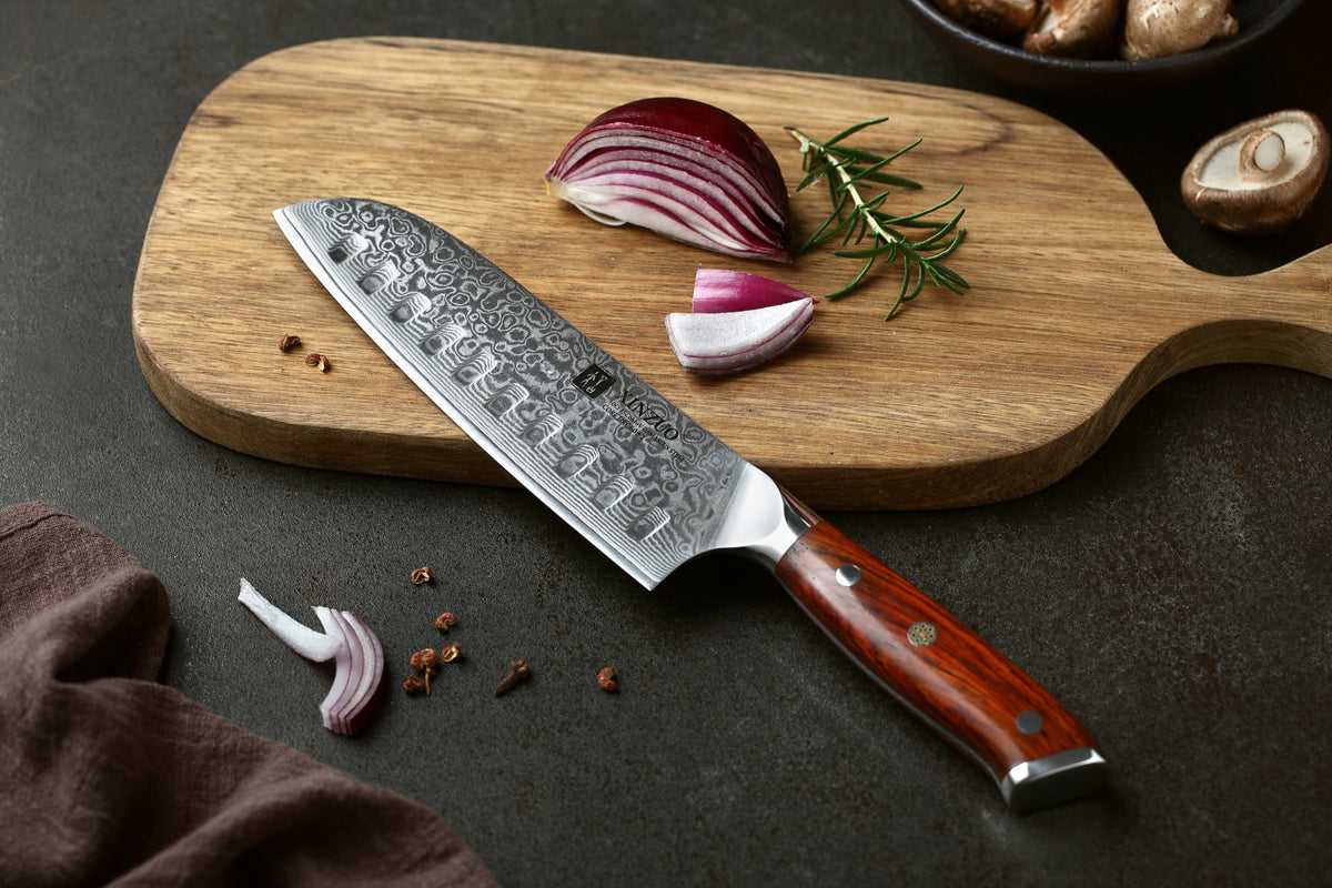 Cuchillo Santoku 18 cm · Yu Damasco