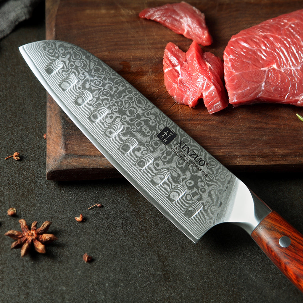 Cuchillo Santoku 18 cm · Yu Damasco
