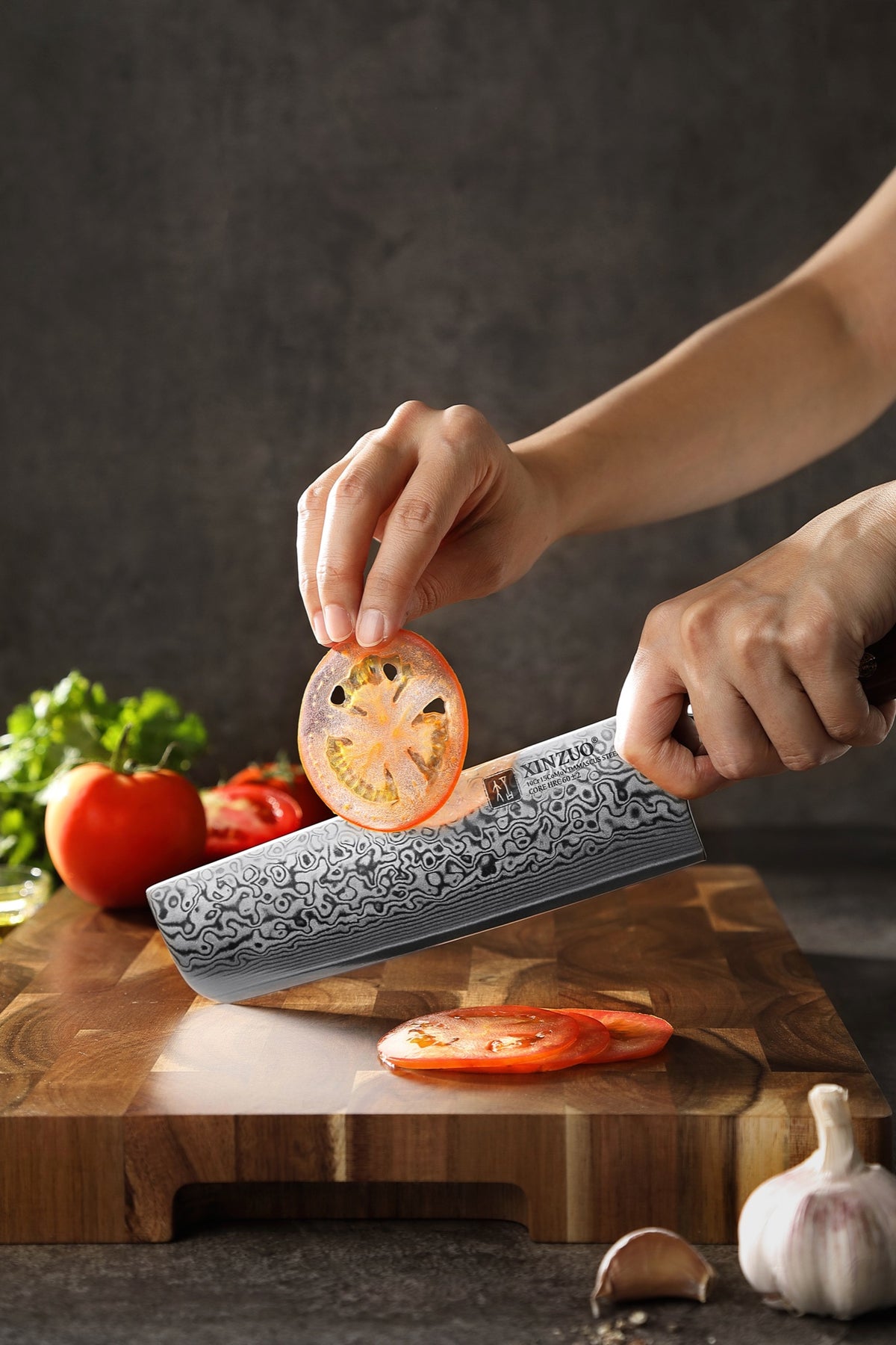 Cuchillo Nakiri 18,5 cm · Yu Damasco