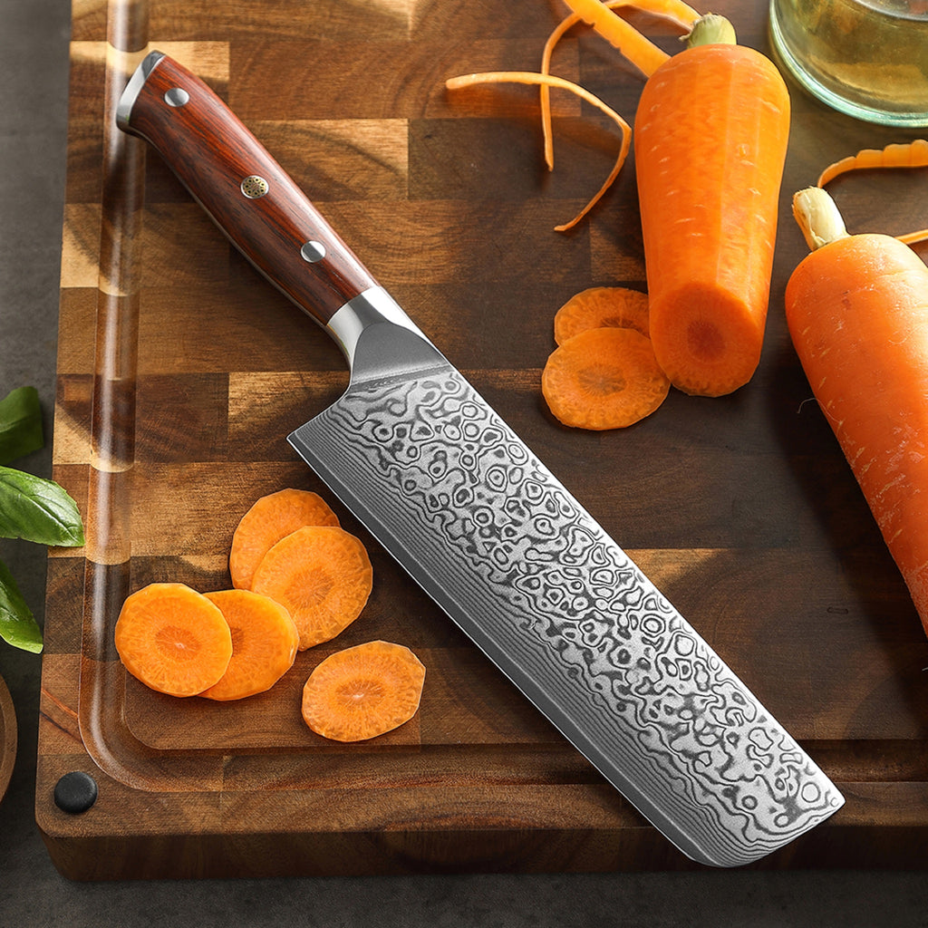 Cuchillo Nakiri 18,5 cm · Yu Damasco