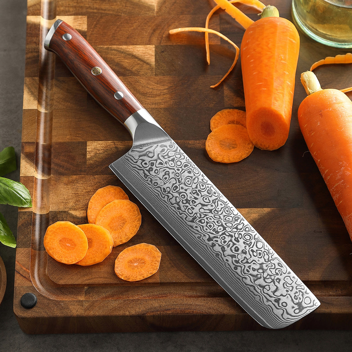 Cuchillo Nakiri 18,5 cm · Yu Damasco