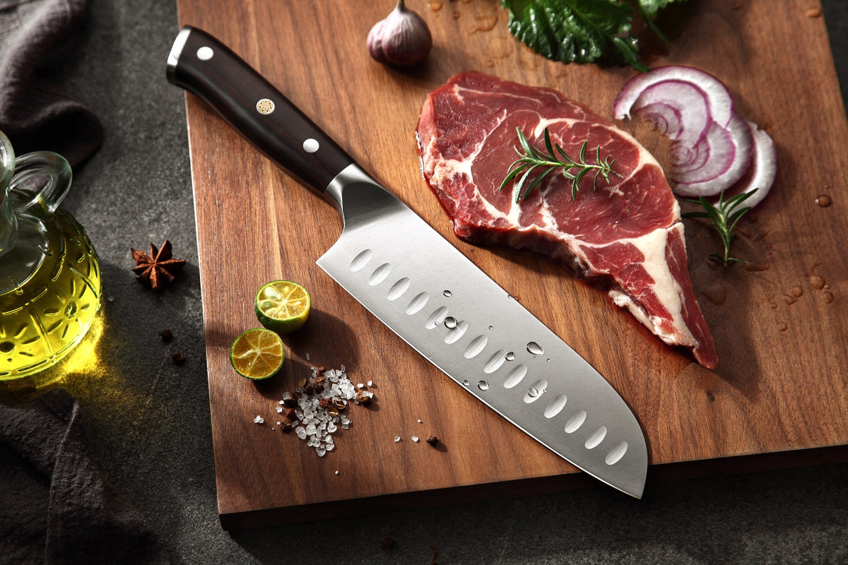Cuchillo Santoku 18 cm · Yu Acero Alemán