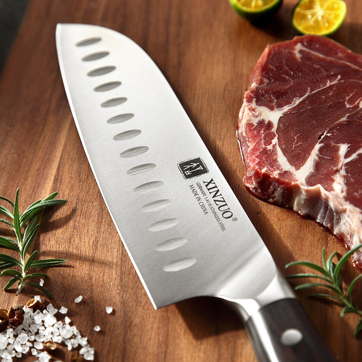 Cuchillo Santoku 18 cm · Yu Acero Alemán