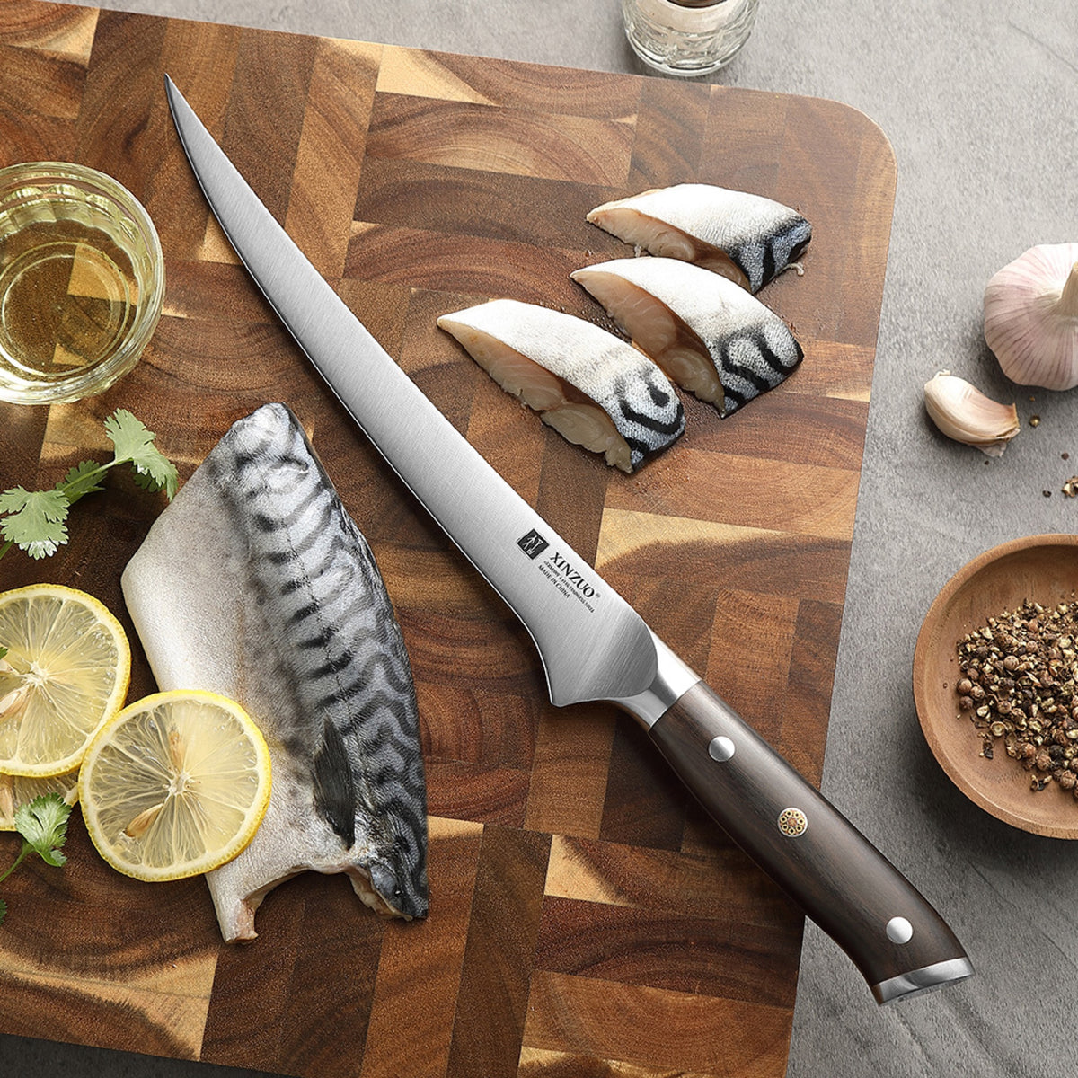 Cuchillo Fileteador 23 cm · Yu Acero Alemán