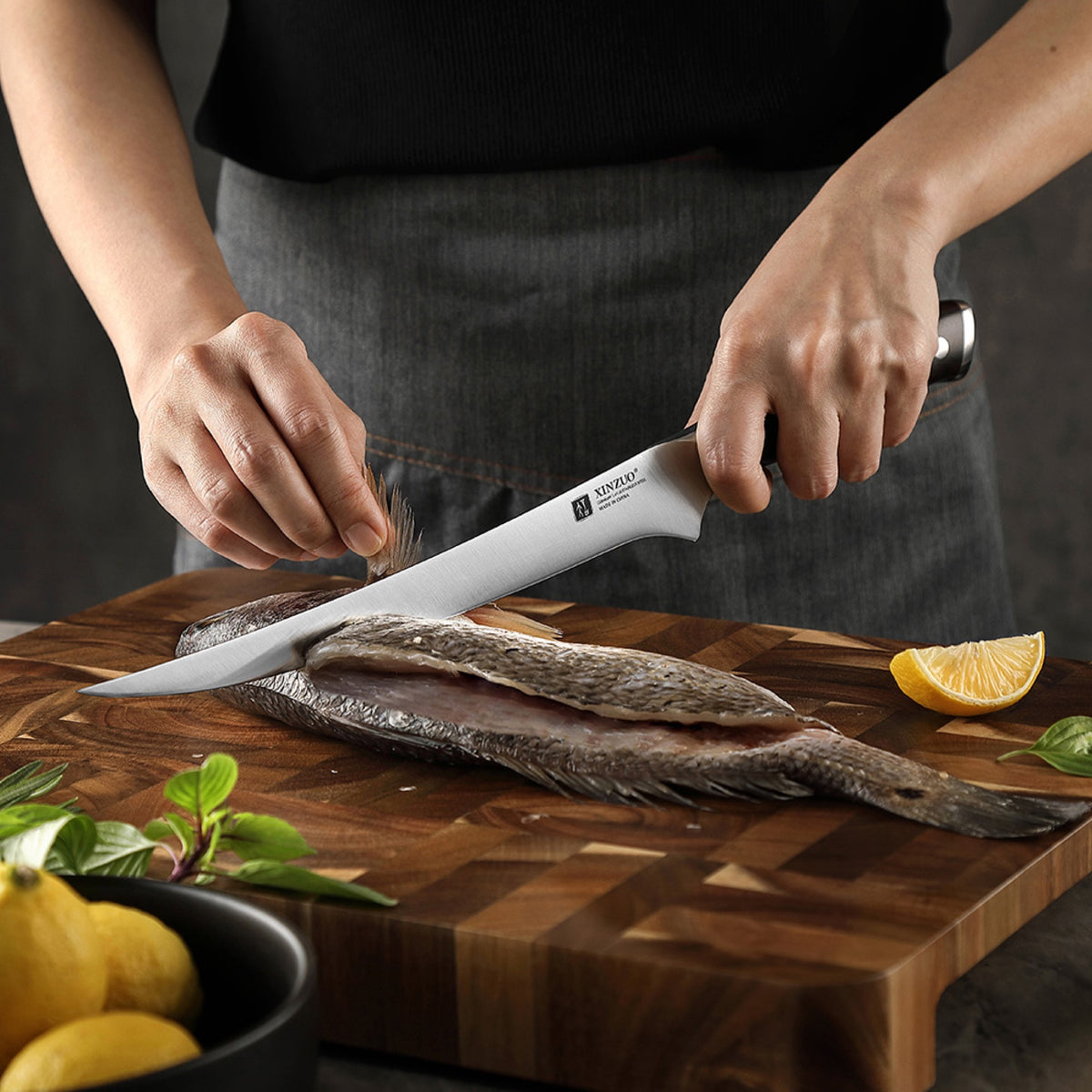 Cuchillo Fileteador 23 cm · Yu Acero Alemán