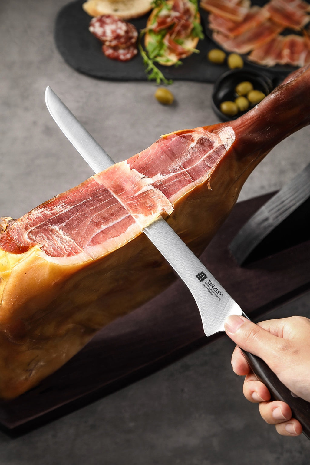 Cuchillo para Jamón 25 cm · Zhi Acero Alemán