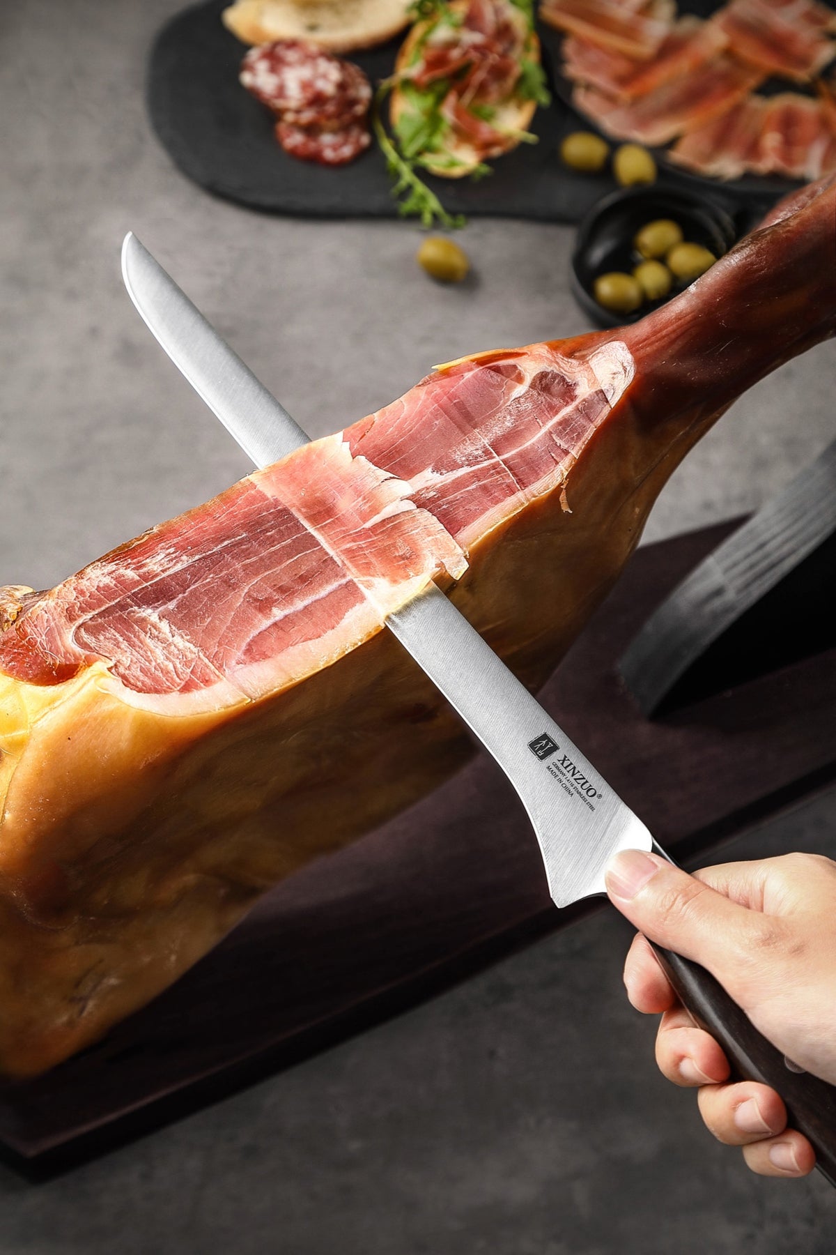 Cuchillo para Jamón 25 cm · Zhi Acero Alemán