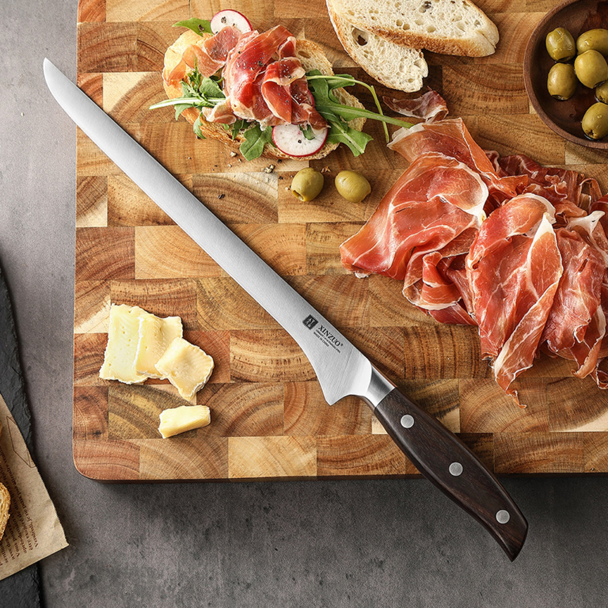 Cuchillo para Jamón 25 cm · Zhi Acero Alemán