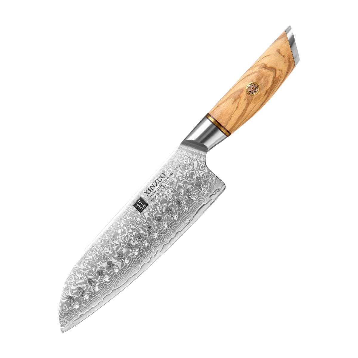 Cuchillo Santoku 18 cm · Lan Damasco