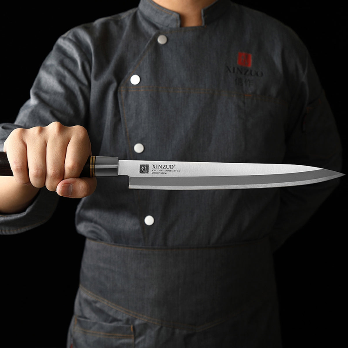 Cuchillo Sashimi (Yanagiba) 24 cm con funda