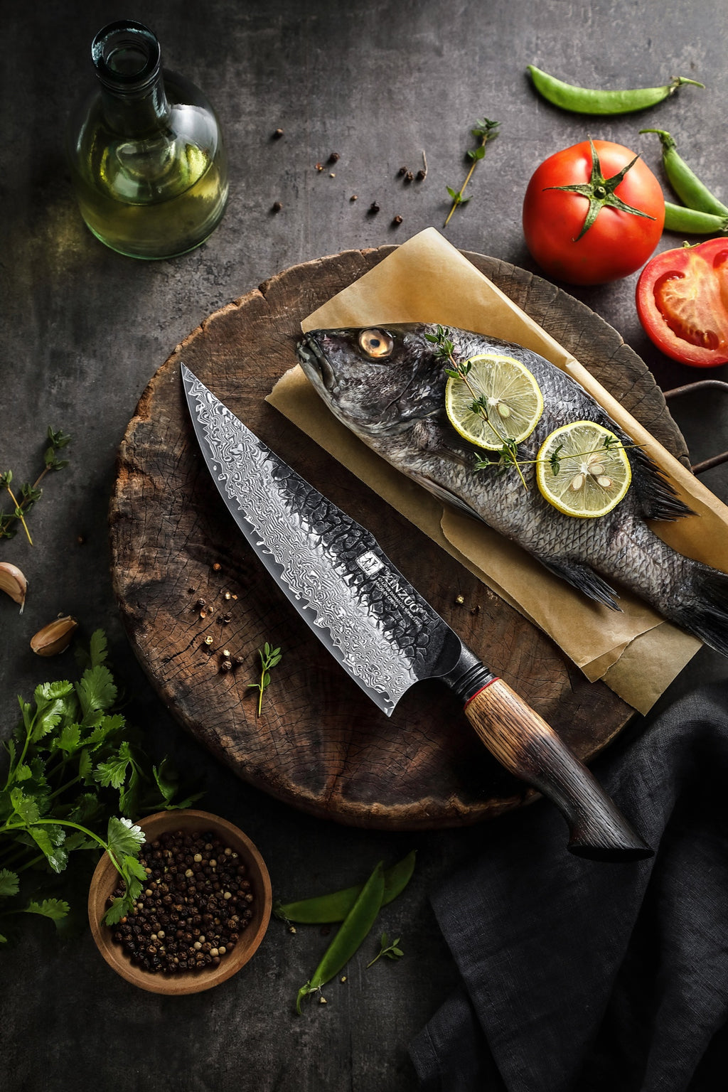Cuchillo Chef 21,5 cm · Mo Damasco